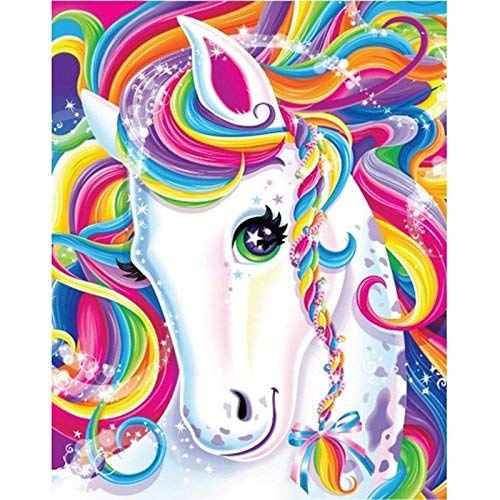 Product Cover CANDYL Paint by Number Unicorn Pony DIY Oil Painting Paint by Number Kit for Kids Adults Canvas Painting by Numbers Arts Craft for Home Wall Decoration Paint by Number Unicorn Colorful Horse 16x20 Inc