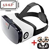 Product Cover VR Headset - Virtual Reality Goggles by VR WEAR 3D VR Glasses for iPhone 6/7/8/Plus/X & S6/S7/S8/S9/Plus/Note and Other Android Smartphones with 4.5-6.5