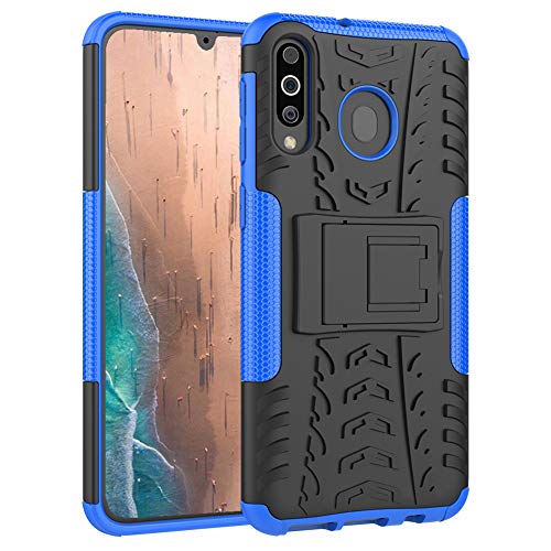 Product Cover Samsung Galaxy M30 Case,PUSHIMEI Heavy Duty Shockproof with Kickstand Hard PC Back Cover Soft TPU Dual Layer Protection Phone Stand Case Cover for Samsung Galaxy M30 2019 6.4
