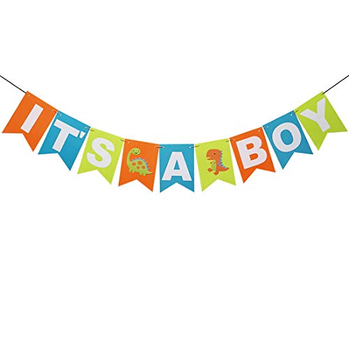 Product Cover Dinosaur Baby Shower,It's A Boy Dinosaur Banner,Dinosaur Rex Banner Party Supplies Decorations