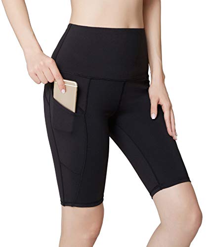 Product Cover Oalka Women's Short Yoga Side Pockets High Waist Workout Running Shorts
