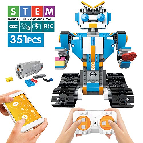 Product Cover Mould King Remote Controlled Building Block Dinosaur,Building Blocks Assembly Electronic Dinosaur Robot Walking Dinosaur Toys for Boys Girls Age of 6,7,8,9-14 Year Old (Blue)