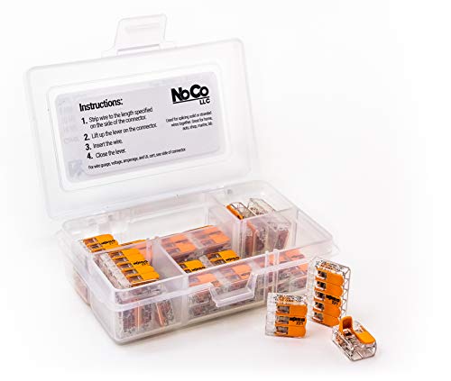 Product Cover WAGO LEVER-NUTS 32pc Compact Splicing Connector Assortment Kit. Contains (14x) 221-412, (10x) 221-413, (8x) 221-415 in convenient plastic carrying case.