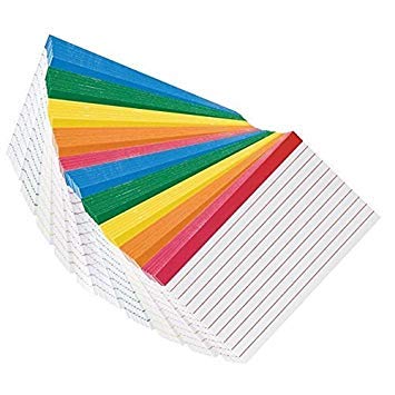 Product Cover Color Coded Bar Ruled Index Cards 3 x 5 Assorted Colors 100/Pack PACK OF 5 ...
