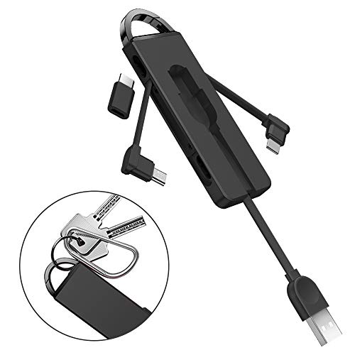 Product Cover Portable Fast Charging Cable with Type-C，Multi Charging 3 in 1 Compatible for Samsung Galaxy S10/Note 10/S9/NOTE 9/S8/NOTE8/S8 PLUS/A80/S7/A60 Etc Android and ios mobile Phones