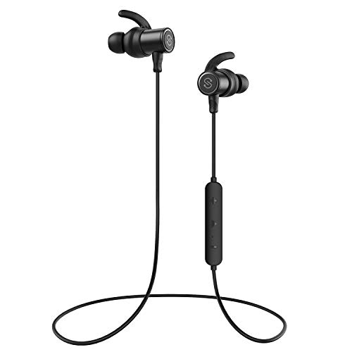 Product Cover SoundPEATS Bluetooth Headphones Wireless Earbuds 4.1 Magnetic Bluetooth Earphones Lightweight Earbuds with Mic for in-Ear Earphones Sports(8 Hours Play Time, Noise Cancelling, Sweatproof)