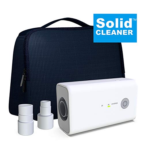 Product Cover New SolidCLEANER CPAP Cleaner and Sanitizer Bundle Includes Sanitizing Bag, Compatible Heated Hose Adapter, Air Mini Adapter, Portable and Rechargeable Mask Tube Cleaner