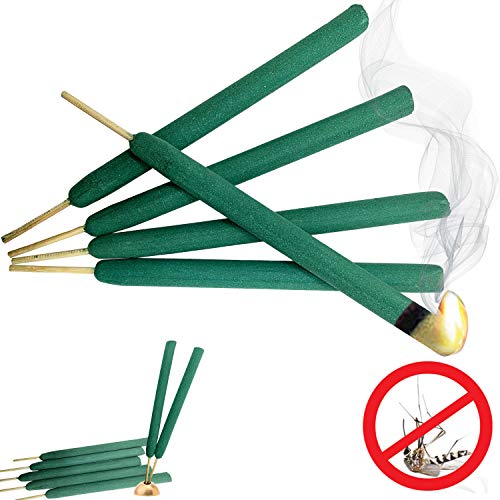 Product Cover W4W Mosquito Repellent Sticks Extra-Thick - Outdoor Use Reaches Up to 10-12 feet - Each Stick Burns for 5-7 Hours - (Three Pack Contains 15 Repellents)