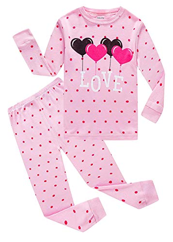 Product Cover KikizYe Pajamas for Little Big Girls Long Sleeve Pajama Sets 100% Cotton Pjs