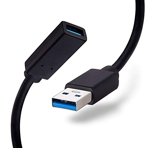 Product Cover Short USB3.0 Extension Cable 2ft, SNANSHI USB 3.0 Extender Cord Type A Male to Female Extension Cable Compatible for USB Flash Drive, Card Reader, Hard Drive,Keyboard, Printer, Camera,Oculus VR, Xbox