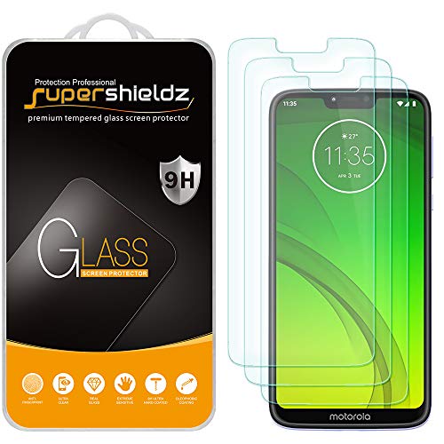 Product Cover (3 Pack) Supershieldz for Motorola (Moto G7 Power) Tempered Glass Screen Protector, 0.33mm, Anti Scratch, Bubble Free