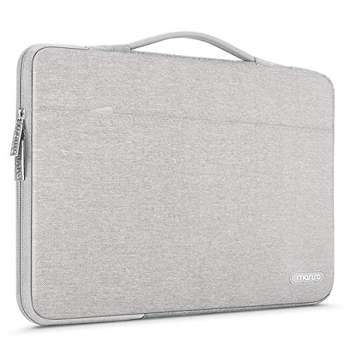 Product Cover MOSISO Laptop Sleeve 360 Protective Case Bag Compatible with 13-13.3 inch MacBook Pro, MacBook Air, Notebook with Back Trolley Belt, Polyester Shockproof Carrying Case Handbag, Gray