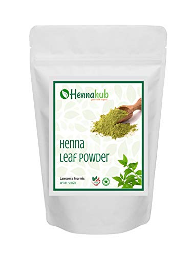 Product Cover HENNAHUB HERBAL Heena Powder for Hair Mehndi, Natural Organic Leaves Herbs, Hair Strengthening, Shine, Conditioning, 500gm