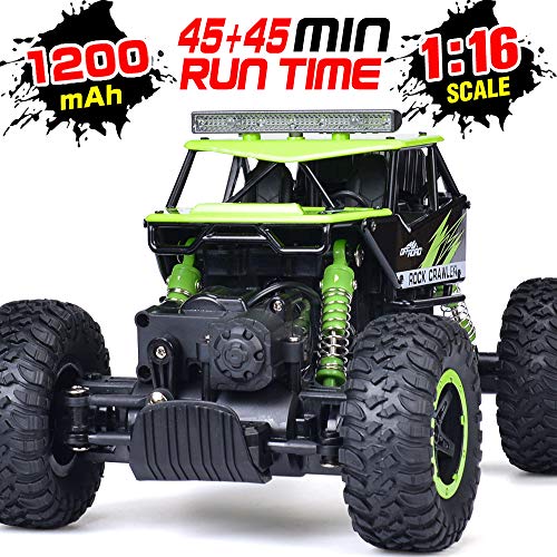 Product Cover RC Car, NQD 1: 16 Dual Motors Remote Control Truck, 2.4Ghz 4WD Off Road Remote Control Car with Two Rechargeable Batteries, Buggy Hobby Toy for Kids & Adults