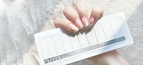 Product Cover Color Lab 2019 Latest 22PCS ADHESION Nail Art Transfer Decals Sticker DIY Nail Polish Strips,Nail Wraps, 100% Real Nail polish applique for Manicure,S00927 Snow Freeze