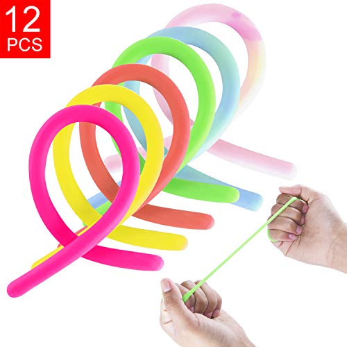 Product Cover Super Z Outlet Stretchy Jelly String Noodles Thin Rubber Fidget Sensory Toys Set (9.5