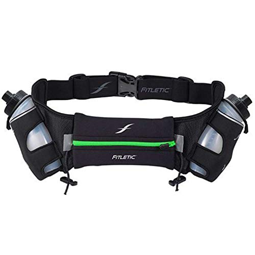 Product Cover Fitletic Hydra 16 Hydration Belt | Patented No Bounce Technology for Marathon, Triathlon, Ironman, Trail, 5K, 10K | Running Belt | Range of Sizes & Colors | HD08 V1