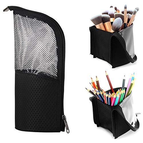 Product Cover Makeup Brush Organzier Bag,High Capacity Portable Stand-Up Makeup Brush Holder,Professional Artist Makeup Brush Sets Case Waterproof Dust-proof Makeup Brush Cup