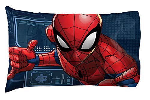 Product Cover Jay Franco Marvel Spiderman 1 Pack Pillowcase - Double-Sided Kids Super Soft Bedding (Official Marvel Product)