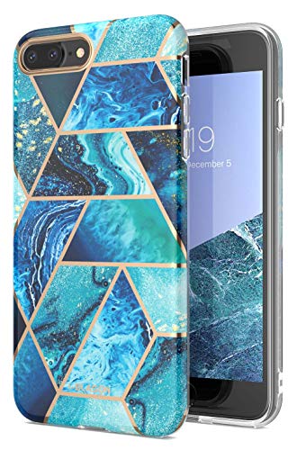 Product Cover i-Blason Cosmo Lite Designed for iPhone 8 Plus Case/iPhone 7 Plus Case, Slim Stylish Protective Bumper Case with Camera Protection for iPhone 8 Plus 2017 / iPhone 7 Plus 2016 (Blue)