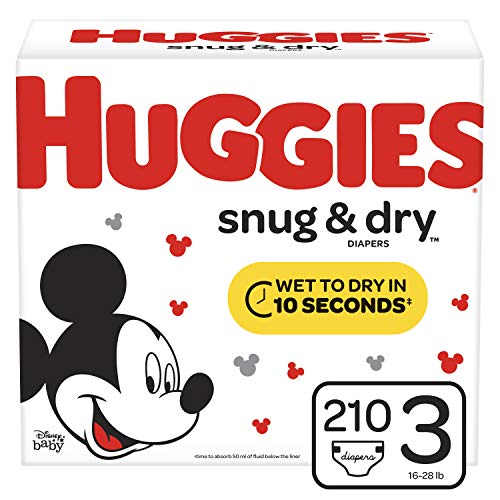 Product Cover Huggies Snug & Dry Baby Diapers, Size 3, 210 Ct, One Month Supply