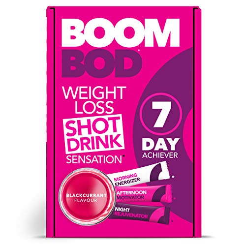 Product Cover Boombod Weight Loss Shot Drink, Glucomannan, High Potency, Diet and Exercise Enhancement, Promote Fat Loss, Keto and Vegetarian Friendly, Sugar and Aspartame Free, Gluten-Free - Blackcurrant Flavor