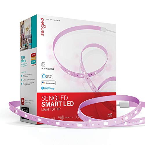 Product Cover Sengled Smart LED Multicolor Light Strip, 2 Meters, Hub Required, RGBW Color & Tunable White 2000-6500K, Works with Alexa & Google Assistant, 1 Pack