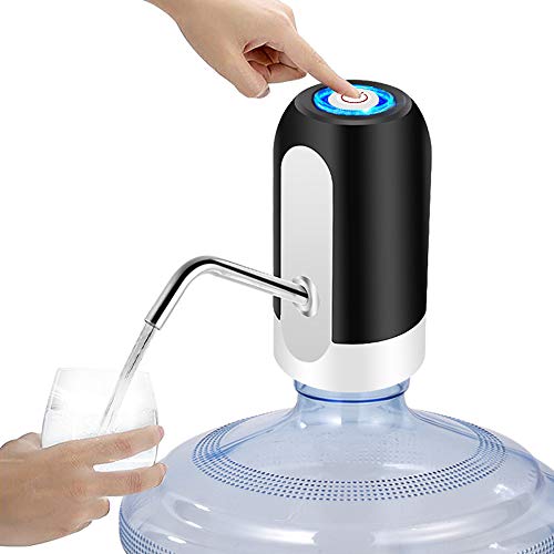 Product Cover LECIEL Water Pump Dispenser, Automatic Drinking Water Bottle Pump for 5 Gallon Water Bottle Dispenser USB Charging Portable Water Dispenser (Black)