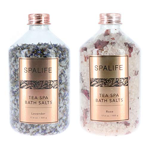 Product Cover SpaLife Soothing Petal-Infused Effervescent Mineral Bath Salts - 2 Pack 17.6 oz. ea (Lavender & Rose)