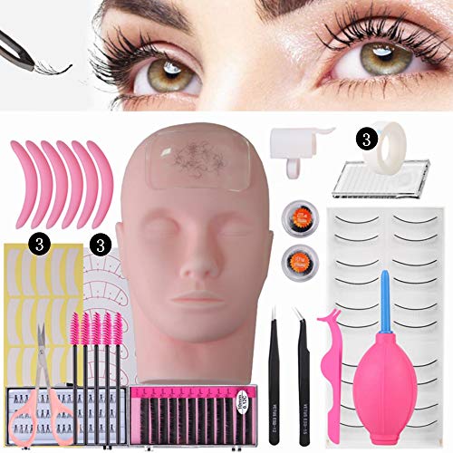 Product Cover Professional Lashes Kit False Eyelash Extensions Practice Kit Set for Beginners Makeup Training and Eyelash Graft (No Contain Glue)