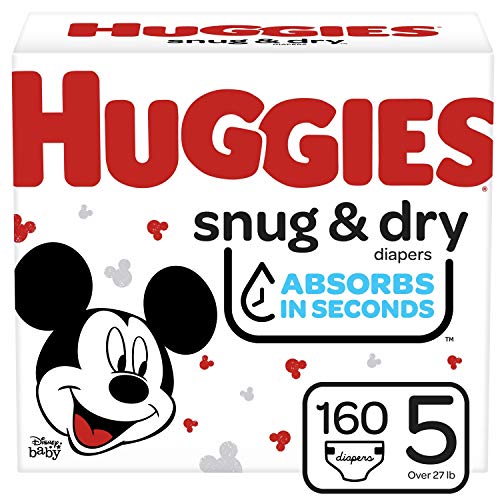 Product Cover Huggies Snug & Dry Baby Diapers, Size 5, 160 Ct, One Month Supply