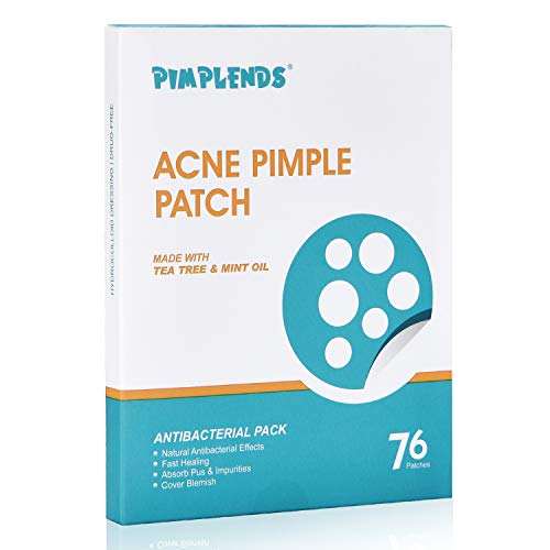 Product Cover PIMPLENDS Acne Pimple Patch Tea Tree & Mint Oil Pimple Sticker Pimple Dots Acne Cover Patch Acne Treatment Acne Stickers Absorbing Spot Dot | Drug-free Hydrocolloid Bandages 76 Patches