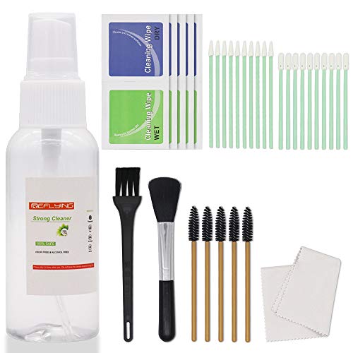Product Cover Reflying 34PC Cleaning Kit Compatible with AirPods Pro/AirPods 2/AirPods 1, Professional Screen Cleaner Kit with Cleaning Swabs for Smartphones, Cameras, Keyboards, Headphones and Tablets