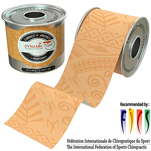 Product Cover Dynamic Tape Beige Biomechanical, 2 inches by 16.4 feet, Therapeutic, Sports, Clinician Designed for Performance Fitness Athletes, Protect & Assist Motion, Injury Recovery, Hypoallergenic & Latex Free