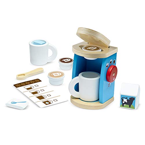 Product Cover Melissa & Doug Brew & Serve Wooden Coffee Maker Set (12 Pieces, Frustration-Free Packaging, Great Gift for Girls and Boys - Best for 3, 4, 5, and 6 Year Olds)