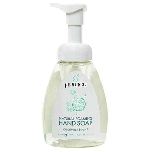 Product Cover Puracy Natural Foaming Hand Soap, Cucumber & Mint, Hypoallergenic Hand Wash, 8.5 Ounce