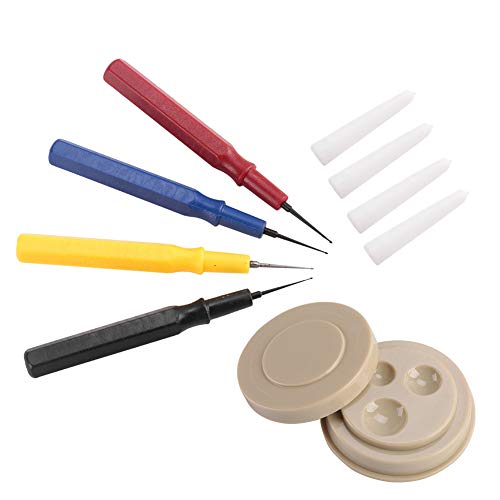Product Cover 4 Oilers Plastic Watch Repair Kit, Applicator Watch Precision Oiler Pen with 1 Oil Cup 4 Different Size Oil Pen for Watchmaker Watches Clocks Repair