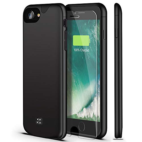 Product Cover U-good Battery Case for iPhone 7/8, 3200mAh Ultra Slim Lightweight Portable Protective Charging Case for iPhone 8/7(4.7 inch) Rechargeable Extended Battery Pack Charger Case,Support Headphone-Black