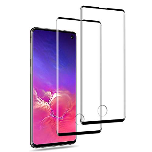 Product Cover Plusmall Compatible for Samsung Galaxy S10 Plus Screen Protector S10+ Tempered Glass Full Coverage [Not for S10+ 5G] [2-Pack]