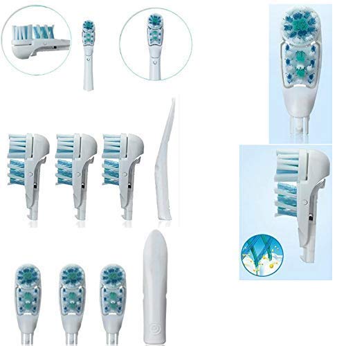 Product Cover 16 pcs Replacement Brush Heads Electric Toothbrush For Dual Clean Soft-Bristled For Cross Action Toothbrush Heads