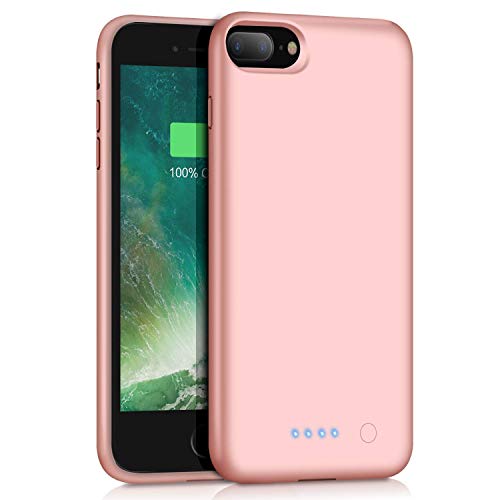Product Cover VOOE Battery Case for iPhone 7 Plus/ 8 Plus, 8500mAh Portable Battery Smart Battery Case for iPhone 7 Plus/ 8 Plus Portable Charging External Charger Cover 5.5 inch Charging Case - Rose Gold