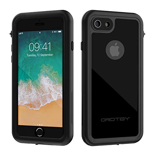 Product Cover ORDTBY iPhone 7/8 Waterproof Case, Underwater Full Sealed Cover IP68 Certified for Waterproof Snowproof Shockproof and Dustproof Case for iPhone 7/8 (black)