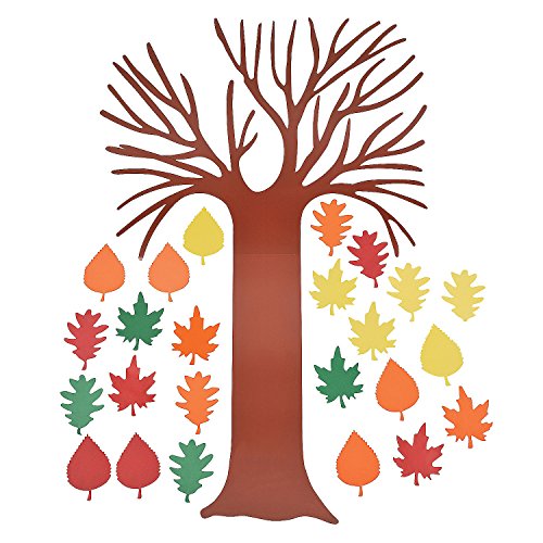 Product Cover Fun Express Tree of Thanks Bulletin Board Set (Tree with 24 Leaves) Classroom Decorations