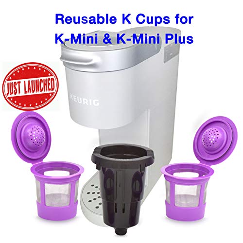 Product Cover Delibru Reusable K Cups For K Mini Keurig K Mini Plus with Adapter | Keurig Mini Plus Reusable K Cups for Mini Keurig