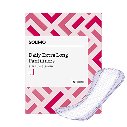 Product Cover Amazon Brand - Solimo Daily Extra Long Pantiliner, Extra Long Length, 68 Count (Pack of 1)
