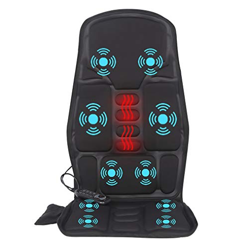 Product Cover IDODO Vibration Car Back Massager, Back Massage Cushion with Heat, 10 Vibrating Motors & Heating Therapy to Release Stress and Fatigue, for Car, Home and Office Use