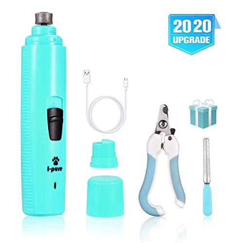 Product Cover Dog Nail Grinder, Electric Dog Nail Trimmer Clipper, 2 Speed Pet Nail Grinder for Dogs Grooming Kit, Rechargeable Painless Cat Paws File Grooming & Smoothing for Small Medium Large Dogs (Blue)