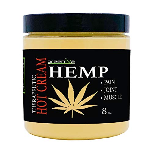Product Cover GreenIVe - Hemp Hot Cream - Soothing Moisturizing Hemp Hot Cream - Exclusively on Amazon (8 Ounce)