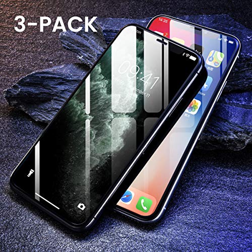Product Cover [3 Packs] Glass Screen Protector for iPhone 11 Pro and iPhone X/XS [Easy Installation Frame][Case Friendly] [9H Toughen] Premium Tempered Glass Screen Protector for iPhone 5.8 Inch(2019)