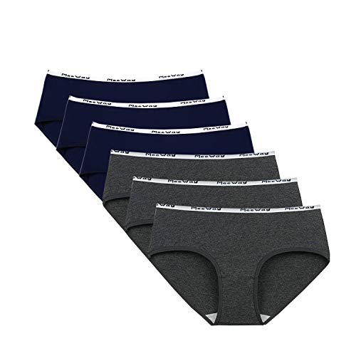 Product Cover MeeWay Women's Hipster Panties Low Rise Comfortable Cotton Underwear Briefs 6 Pack